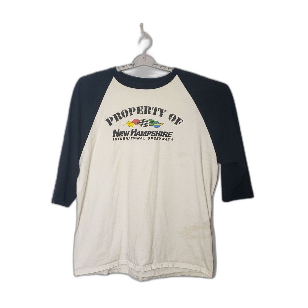 Vintage 2005 NH International Speedway Baseball T Shirt Mens Size XL